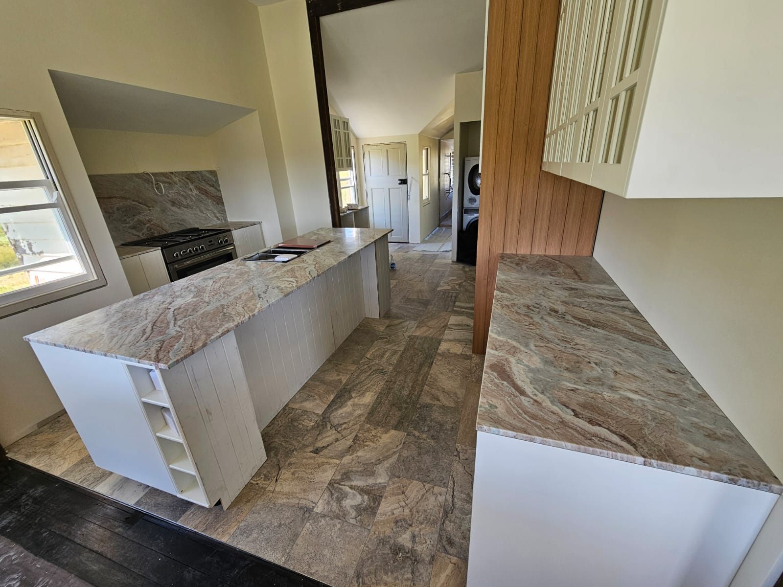 Natural stone kitchen benchtop